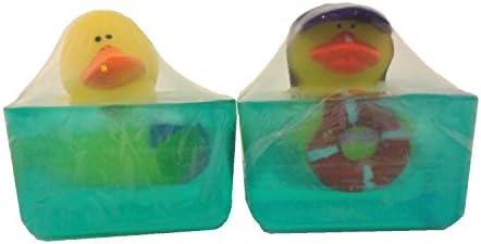 Bundle 2 Items, 2 Bars of Glycerin Soap with Summer Fun Toy Ducks (Beach Time)
