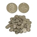 Nickled Brass Coins, Small, 20mm, 100 Ct