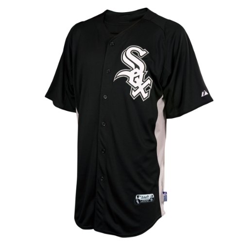 MLB Men's Chicago White Sox Short Sleeve Authentic Button Front Cool Base Batting Practice Jersey (Pro Navy/Pro Scarlet, X-Large)