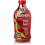 V8 V-Fusion 100% Juice, Strawberry Banana, 46 Ounce