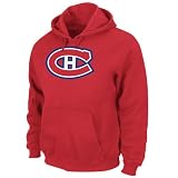 NHL Men's Montreal Canadiens Heat Seal Long Sleeve Hooded Fleece Pullover (Athletic Red, X-Large)