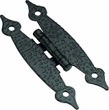 Hickory Hardware P106-CB 1-5/8-Inch by 3/8-Inch Surface Face Hinge, Colonial Black
