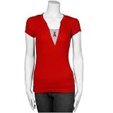 Antigua Los Angeles Angels of Anaheim Red Ladies Polaris T-shirt