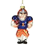 Illinois Fighting Illini NCAA Glass Player Ornament (4 Caucasian)