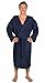 Arus Men's Classic Hooded Bathrobe Turkish Cotton Terry Cloth Robe (S/M,N.Blue)