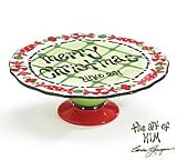 Merry Christmas * Jesus The Greatest Gift * Decorative Pedestal Cake Plate / Home Decor / Collectibles
