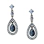Dramatic Drops Crystal Embrace Blue Teardrop Earrings