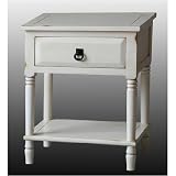 Farmhouse Style Night Stand - Vintage White (Vintage White) (25.5H x 20.5W x 15.5D)