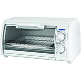 BLACK+DECKER TRO420 Toast-R-Oven 4-Slice Countertop Oven/Broiler, White