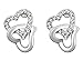 Mikiy Women's Alloy Heart Created Diamond Crystal Earring Studs