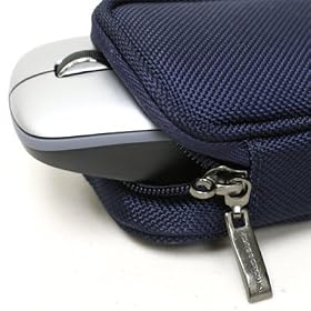 Logitech V450 Nano Cordless Laser Mouse CaseCrown Double Memory Foam Classic Case (Mouse not included) - Navy Blue