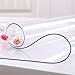 NECAUX Custom Multi-size 1.5mm Thick Clear PVC Table Cover Protector - 28 x 60 Inch Plastic Wipeable Desk Cover for 5 Foot Wood Dining Furniture Glass Coffee End Side Tabletop