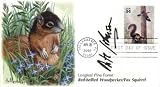 Arte Johnson Autographed / Signed First Day of Issue Longleaf Pine Forest Red-Bellied Woodpecker/Fox Squirrel Cache