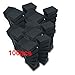TheDisplayGuys 100-Pack #10 Cotton Filled Cardboard Paper Jewelry Box Gift Case - Matte Black (1 15/16