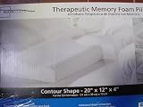Therapeutic Memory Foam Pillow ; 5 year Warranty ; 20 x 12 x 4