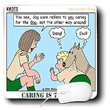 Rich Diesslins Funny KNOTS Scouting Cartoons - Caring is the Key - Dog Care - Mouse Pads