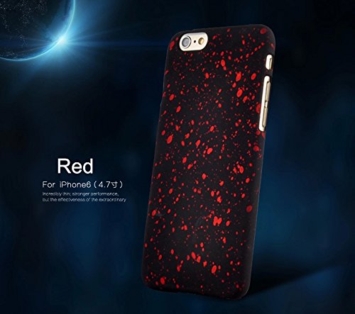 Soft DigitsÂ® Iphone 6 Case 3d Design Inkjet Hard Plastic Case Scrub Fluorescent Colors Cover Protector Scratch-resistant Perfect Fit Anti-slip Good Grip with Aesthetic Print Hard Back Cover for 4.7 Inches Iphone 6 Great Gift for Halloween and Christmas (iphone 6 Red)