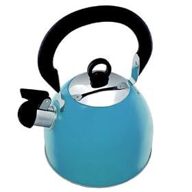 2.5 Litre Whistling kettle - Blue - Folding handle