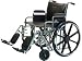 Paramount, 24x18, Desk Arm, Elevating Legrest The Paramount is the choice for users up to 500 lb. who want a heavyweight wheelchair for a lightweight price.&nbsp; Available in 22&rdquo; and 24&rdquo; seat widths, this chair features double crossbraces, dual axles, removable armrests and heavy-duty, semi-pneumatic casters.&nbsp;&nbsp; Meets Medicare K0007 specifications for wheelchairs. Black, embossed leatherette upholstery with padding 18&rdquo; seat depth (2&rdquo; longer than standard) Chrome steel frame 8&rdquo; x 1 ¾&rdquo; black, semi-pneumatic front casters on three-position forks 24&rdquo; x 1&rdquo; molded wheels with solid tires and chrome handrims Front and rear slide post design for easy folding and portability Industry compatible swingaway footrests and elevating legrests. Chart Pocket Standard on Back Maximum weight capacity of 500 lb. Limited lifetime warranty on side frames and crossbraces &nbsp;Product photo may not exactly match the product offered for sale. Please refer to the product description.