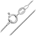 Schmuck-Pur Echt Silber Schlangenkette Halskette (38 - 50cm)
