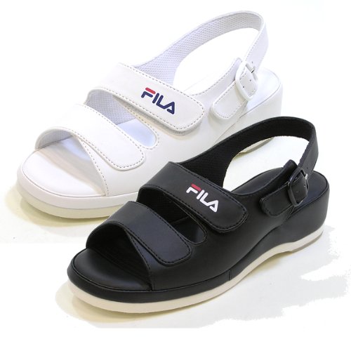 FILA　ナースサンダル　ダブルベルト面ファスナータイプ