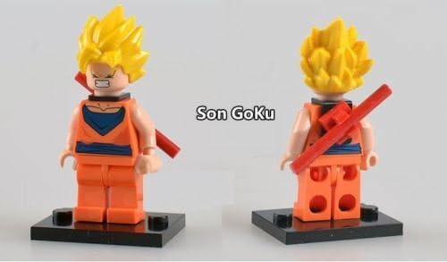 6 pc Minifigures Blocks Roshi Goku Gohan Vegetta Cake Topper New