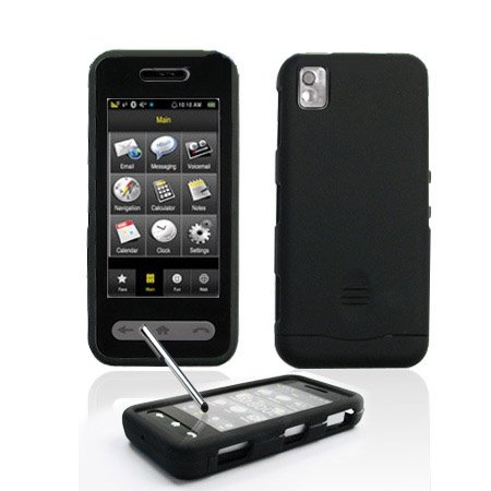 Samsung M800 Instinct Smart Touch "SMARTTOUCH" Lens Cell Phone Rubber Feel Black Protective Case Fac