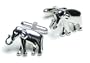 SILVER-Colored Men's Cuff Links. Elephant shaped Cufflinks.