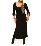 Blue Banana - Longue robe noire avec décolleté rond