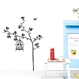 Diy の ホーム装飾 ツバメ歌う ツリー壁ステッカー壁紙アート インテリア壁画ルーム デ カール ステッカー