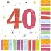 NEU ! 16 Servietten 40.Geburtstag Tischdeko
