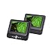 Sylvania SDVD8737 7-Inch Dual Screen Portable DVD Player with USB/SD Card Reader, New and Improved Mounting System