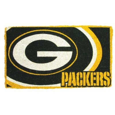 Green Bay Packers Bleached Welcome Mat (Doormat) 18"x30"Welcome Mat Bleached-Greenbay Packers - NFL Football Fan Shop Sports Team Merchandise
