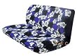 Blue Hawaiian Hibiscus Floral Print Flowers Truck or Car Rear Bench Seat Cover - Universal-fi