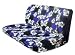 Blue Hawaiian Hibiscus Floral Print Flowers Truck or Car Rear Bench Seat Cover - Universal-fit