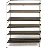 Seville Classics Resin-Wood Composite Utility Shoe Rack, 2-Pack
