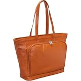 AmeriLeather Cosmopolitan Leather Tote (Sienna)