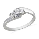 1/10ct Three Stone Diamond Promise Ring in Sterling Silver (sizes 4 9) 41LP1DRo1XL. SL160 1/10ct Three Stone Diamond Promise Ring in Sterling Silver (sizes 4 9)