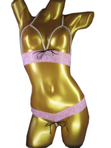 オープンブラ&ショーツ(Tバック) M6010PI ピンク