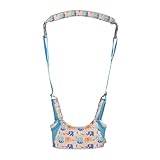 【ベビーアムール 】Bebamour 歩行 ハーネス 安心して歩く ベビー歩行補助具 補助器具牽引ロープ (ブルー象)