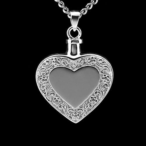 Sterling Silver Heart Pendant Cremation Jewelry