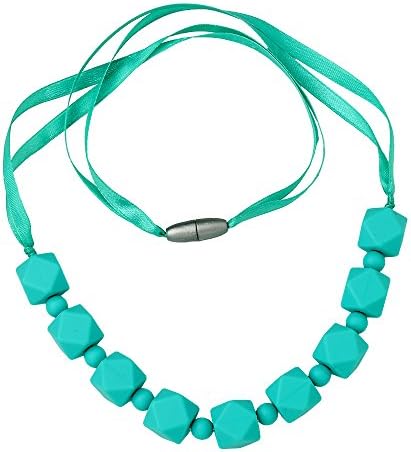 ComfyBaby Beads 'Chunky Monkey' Silicone Teething Necklace BPA Free - Chunky Turquoise