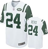 Darrelle Revis Jersey: Away White Game Replica #24 Nike New York Jets Jersey