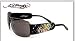 ED HARDY EHS 017 KING OF BEASTS DOG BLACK METAL AVIATOR SUNGLASSES