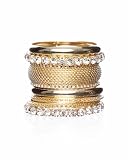 bebe Large Rhinestone Mixed Bangle Set