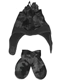 Winter Warm-Up - Infant Boys Camouflage Hat And Mitten Set, Charcoal, Grey