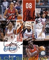 Clippers, Los Angeles (2008) Autographed/Hand Signed 8x10 Photo By the 2008 Clippers (Shawn Livingst