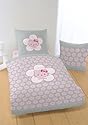 CTI 036871 Bettwäsche Hello Kitty Tokyo 135 x 200 + 80 x 80 cm, grau
