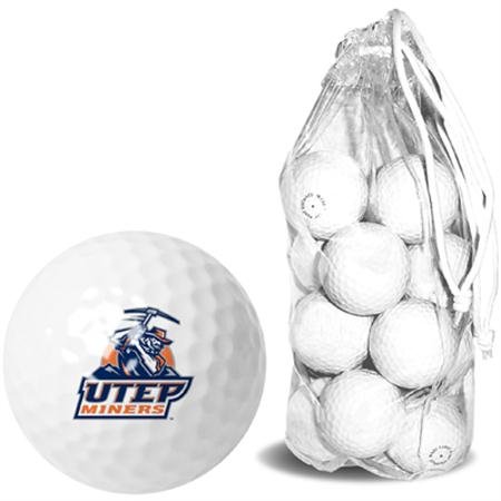 Texas El Paso Miners Utep Ncaa Clear Pack 15 Golf Balls