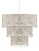 Kitchen & Housewares : Souk Silk 3 Tier Pendant Light in Cream